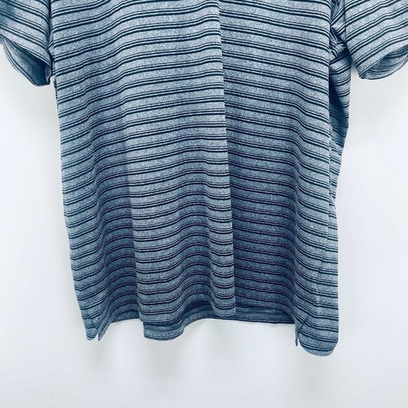 Nike Golf Dri Fit Polo Shirt Size 2XL Men’s Striped Gray Logo Short Sleeve New - Picture 3 of 9